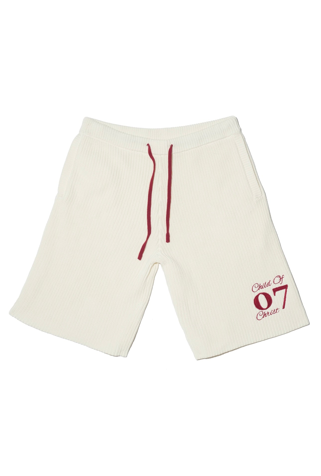 'Child Of Christ' Knitted Shorts (Red)