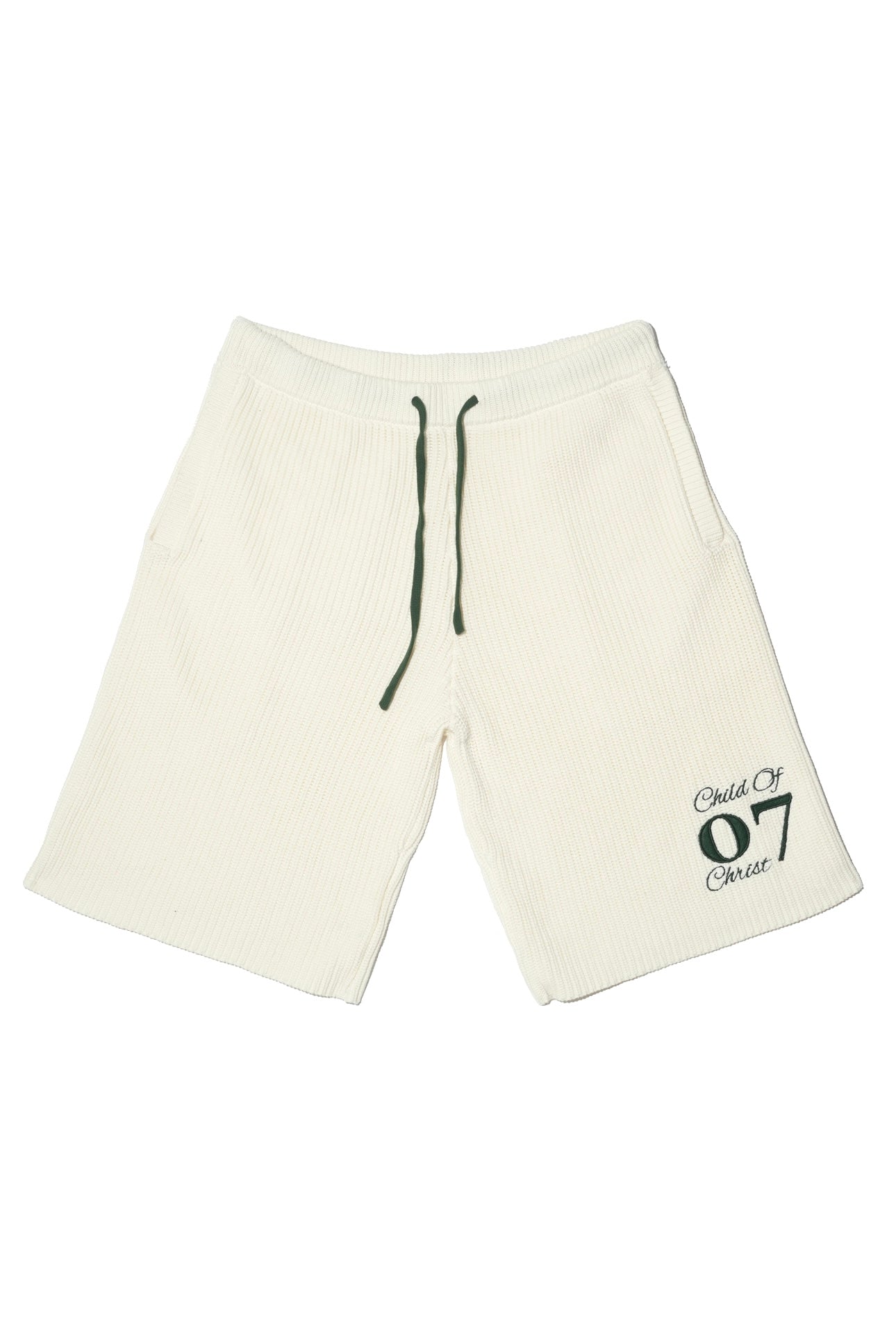 'Child Of Christ' Knitted Shorts (Green)