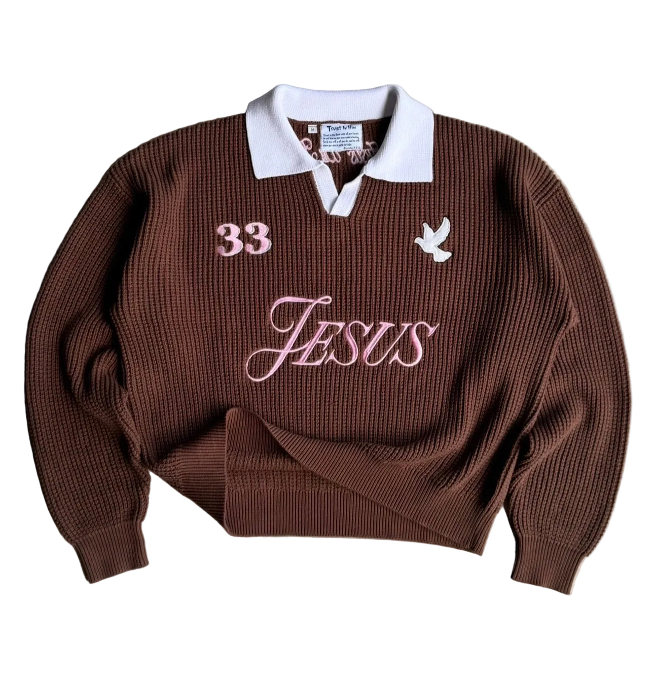 "In Jesus We Trust" Knitted Polo