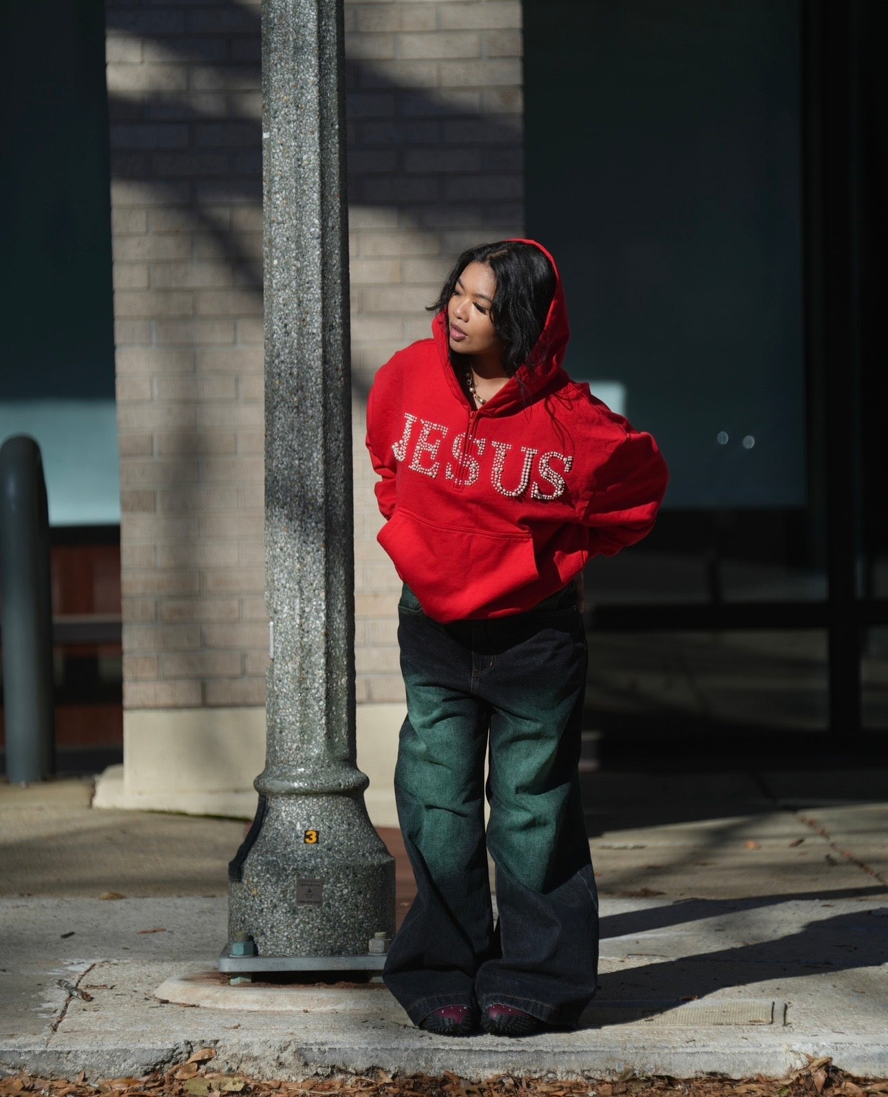 Pearl Quarter Zip 'JESUS'' Hoodie