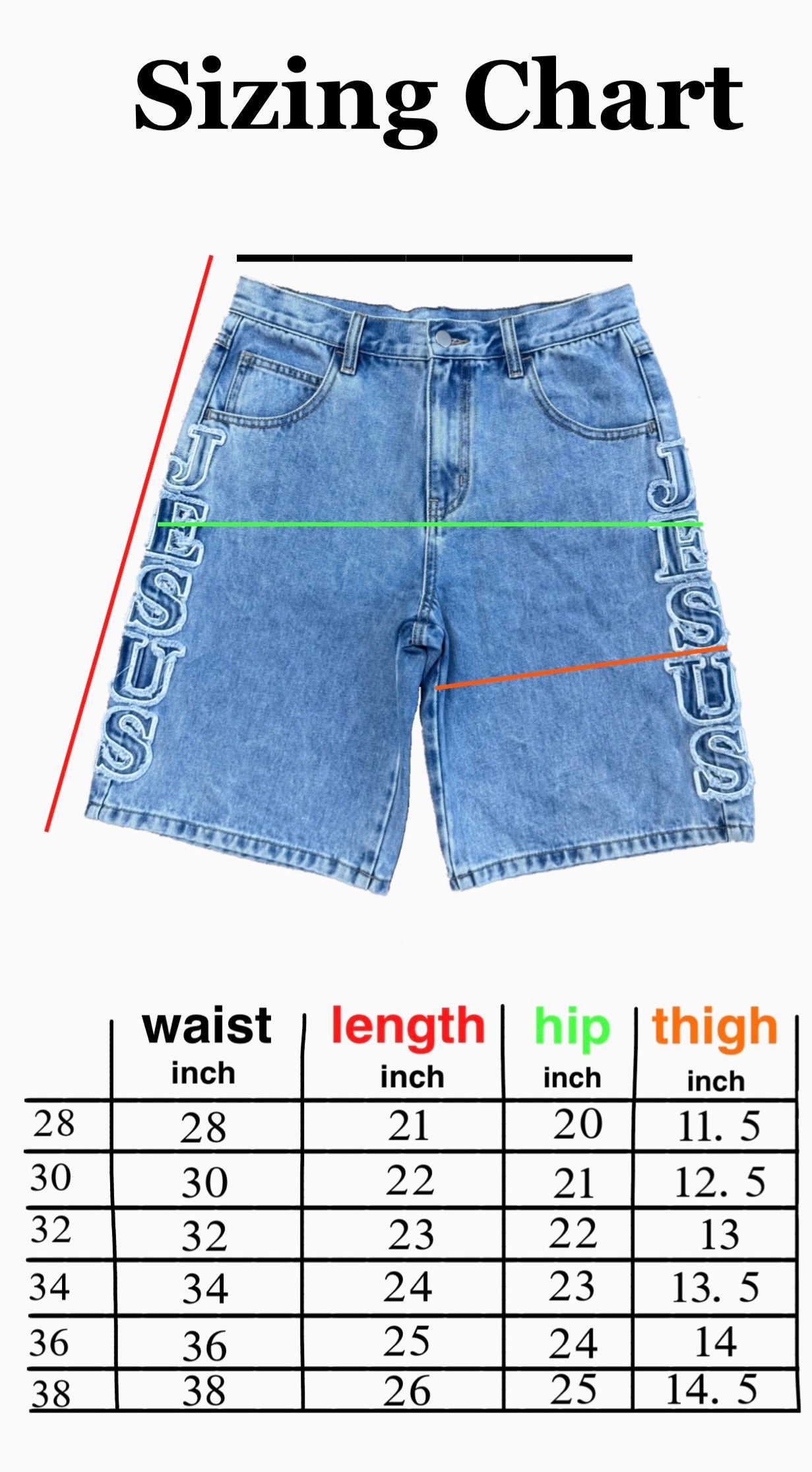 Everyday "JESUS" Jorts